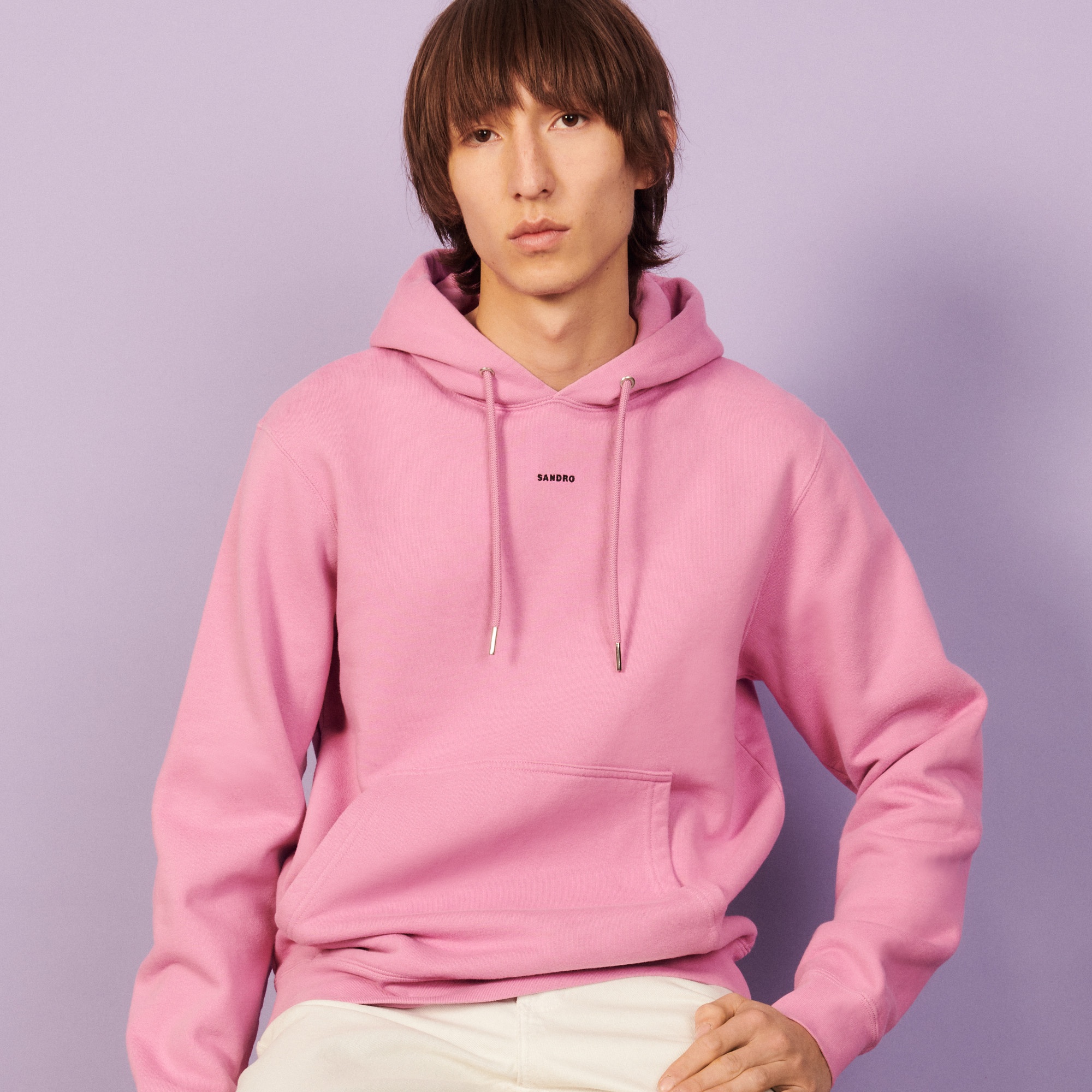 Hoodie sweatshirt with logo embroidery - 2