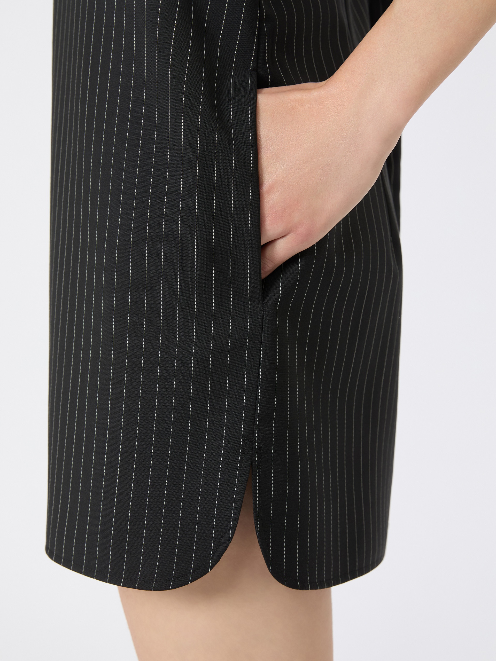 ELAM Pinstripe woollen cloth dress - 5