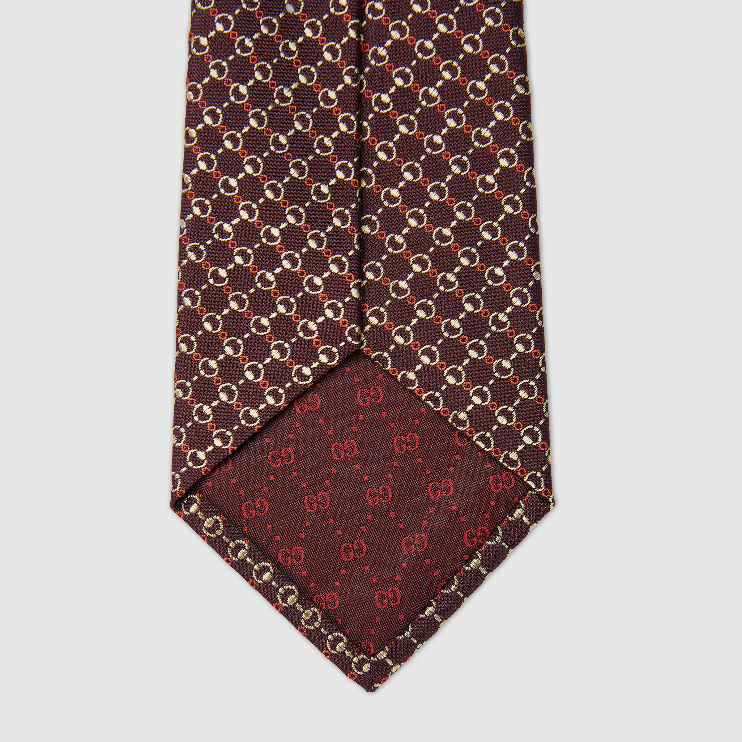 Horsebit silk jacquard tie - 5