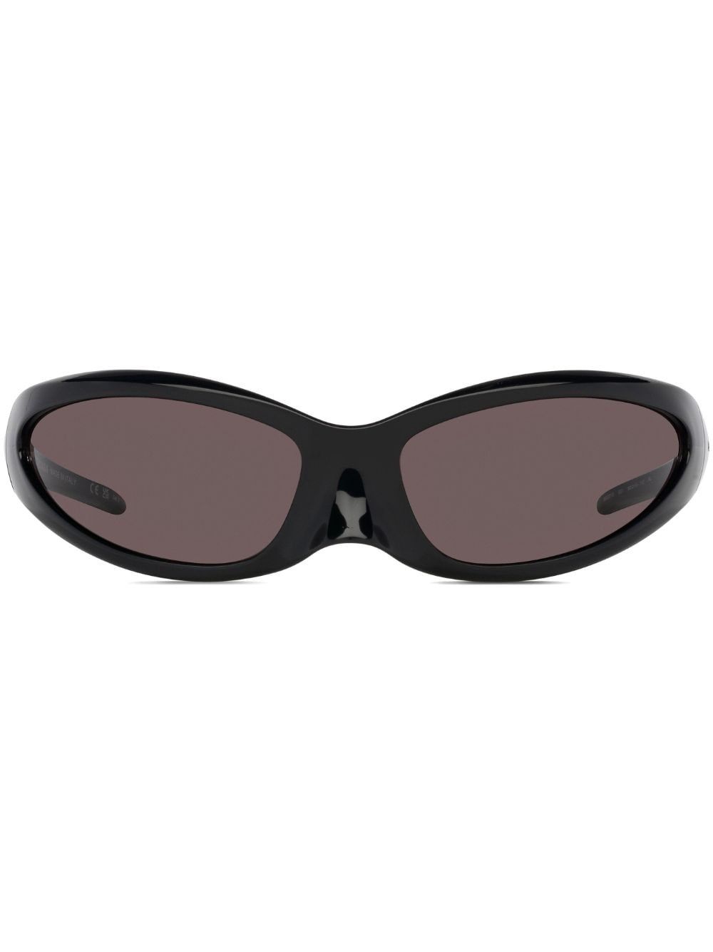 logo-debossed biker-style sunglasses - 1
