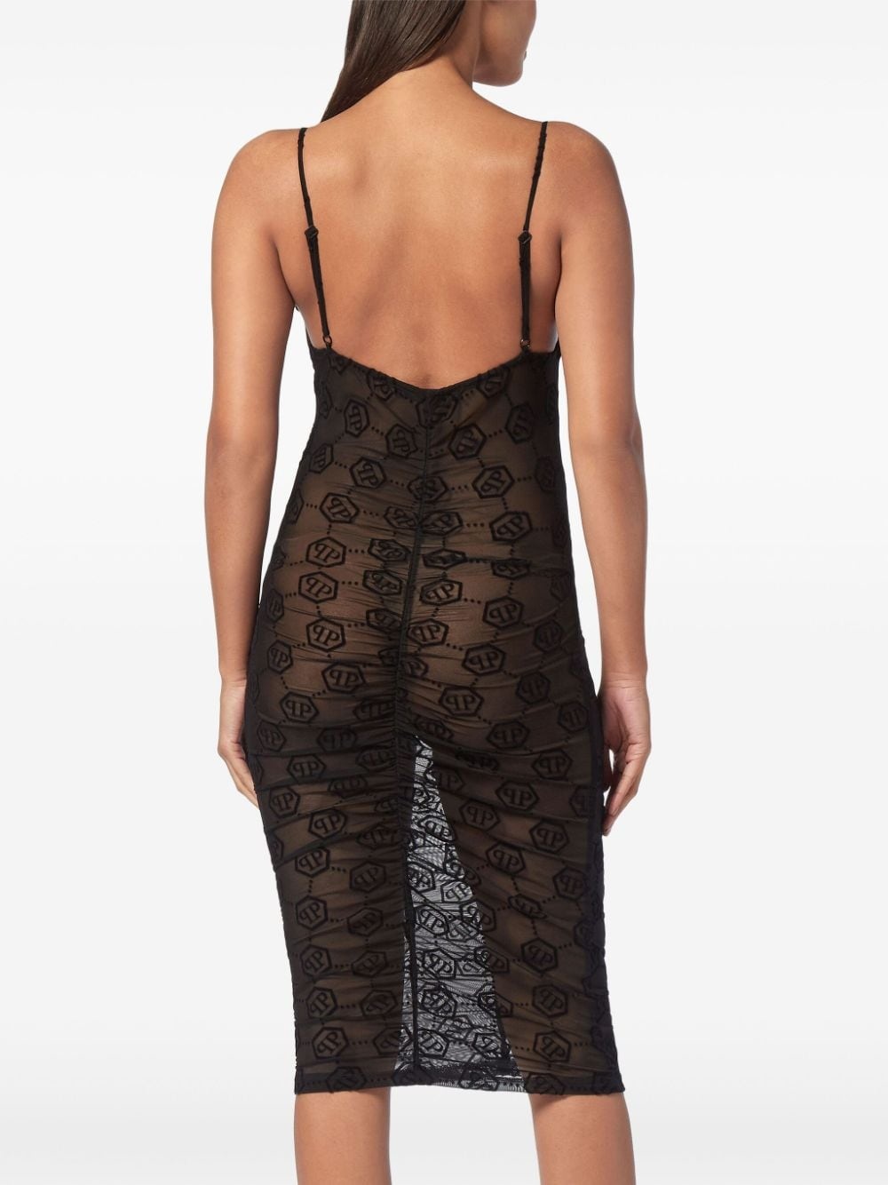 monogram tulle dress - 3