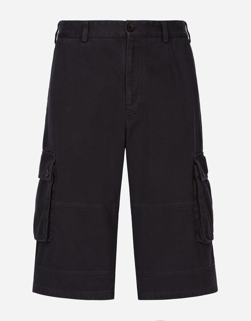 Cotton cargo shorts with tag - 1