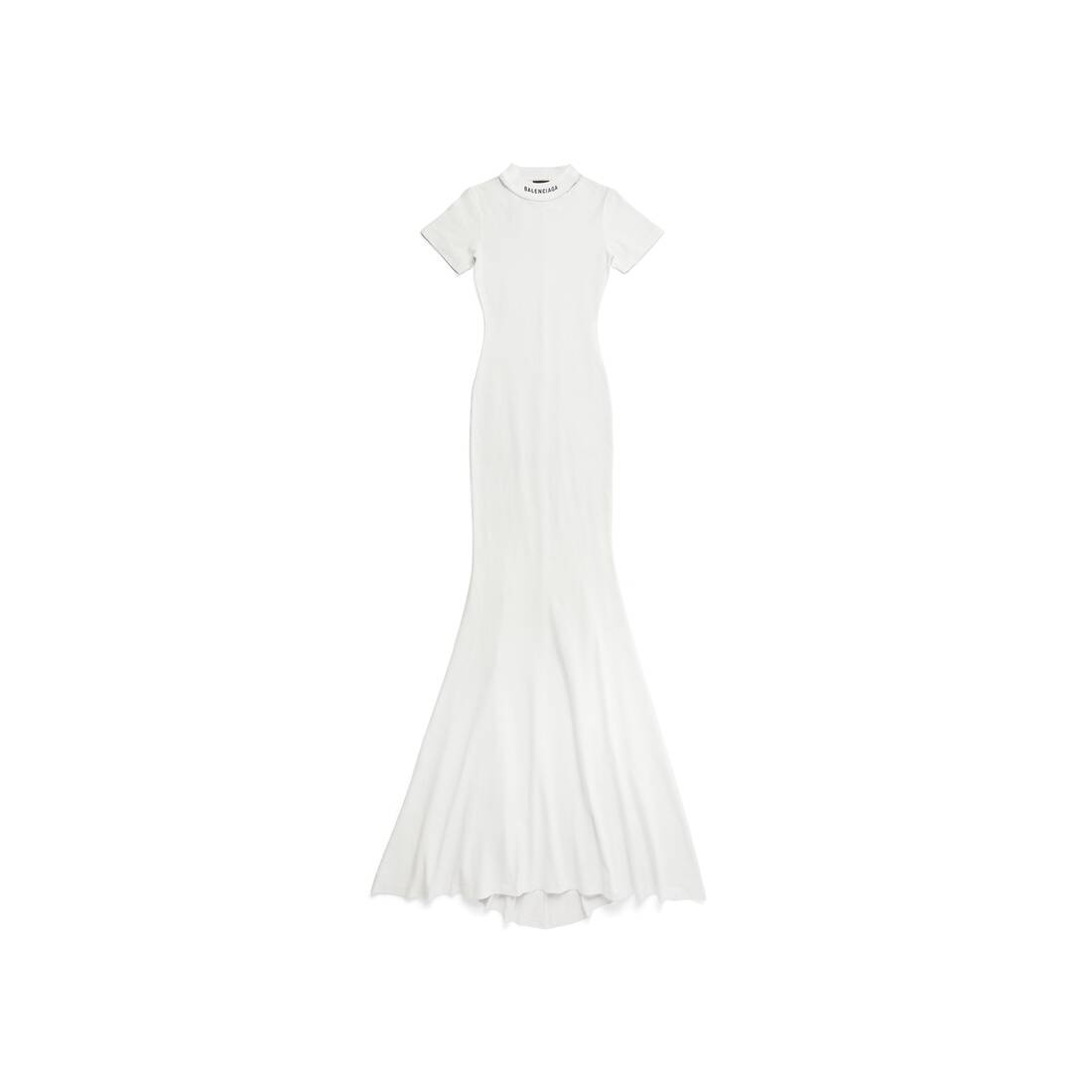 Tシャツ・カットソー BALENCIAGA White Maxi Shirt in Cotton Woman BALENCIAGA Women's T-shirt Maxi Dress in White | REVERSIBLE