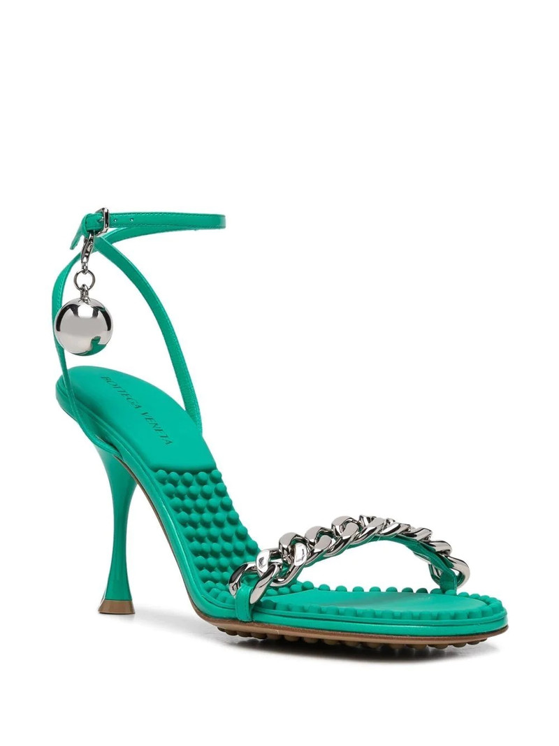 Bottega Veneta Dot leather 90mm sandals outlook