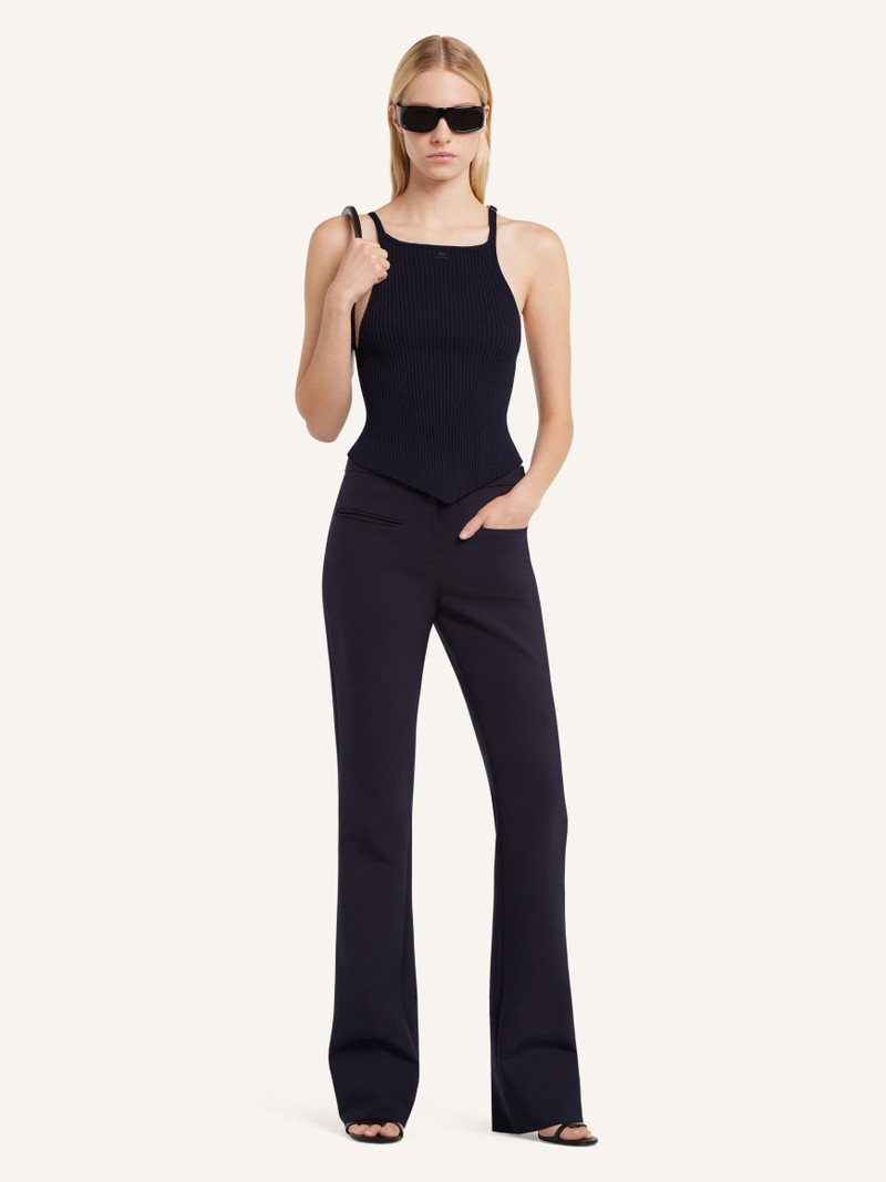 courrèges POINTY BUCKLE RIB KNIT TOP outlook
