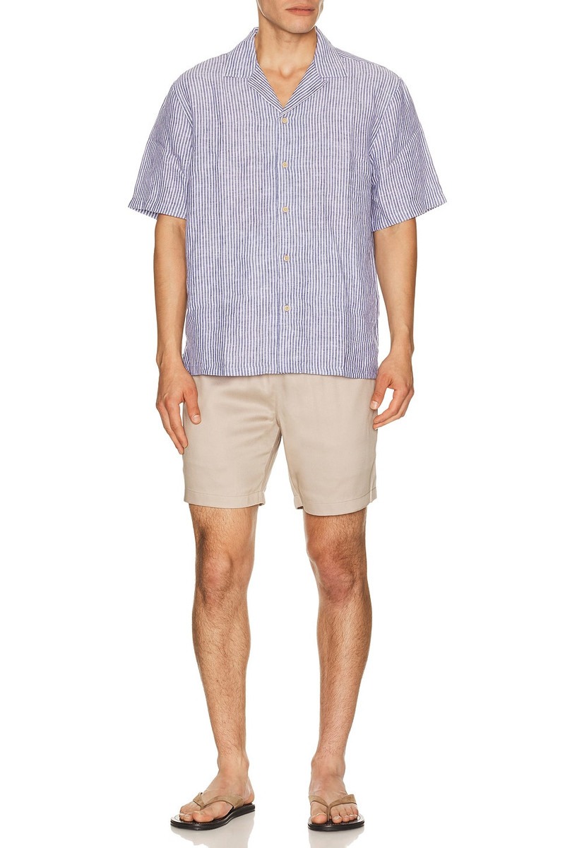 FAHERTY Short Sleeve Laguna Linen Camp Shirt outlook