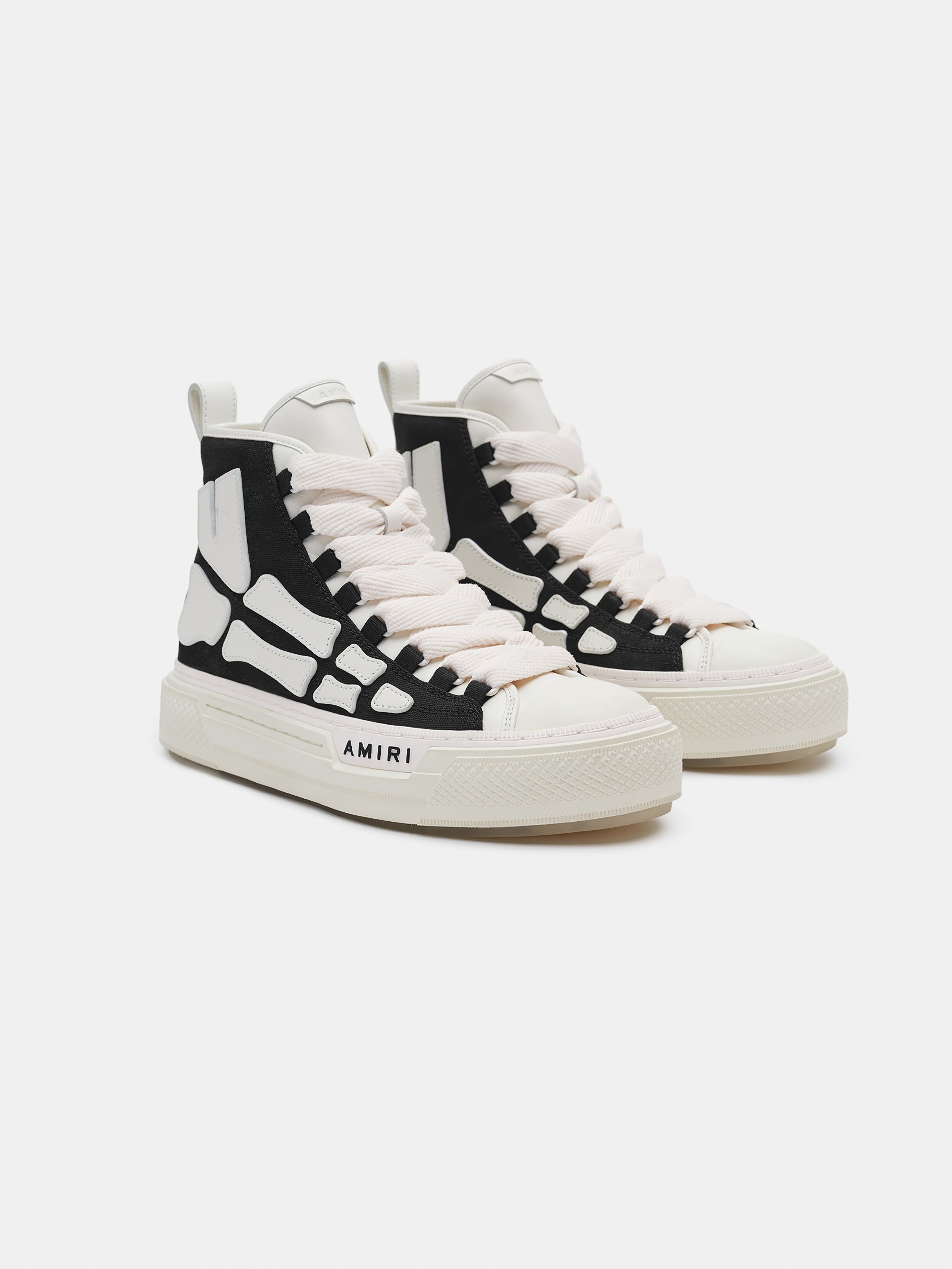 スニーカー Amiri Black And White Sneaker Skel Court Hi AMIRI Black & White Court Hi Sneakers Amiri