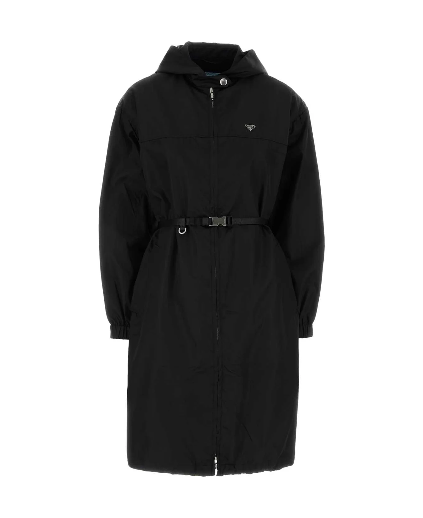Black Re-nylon Raincoat - 1