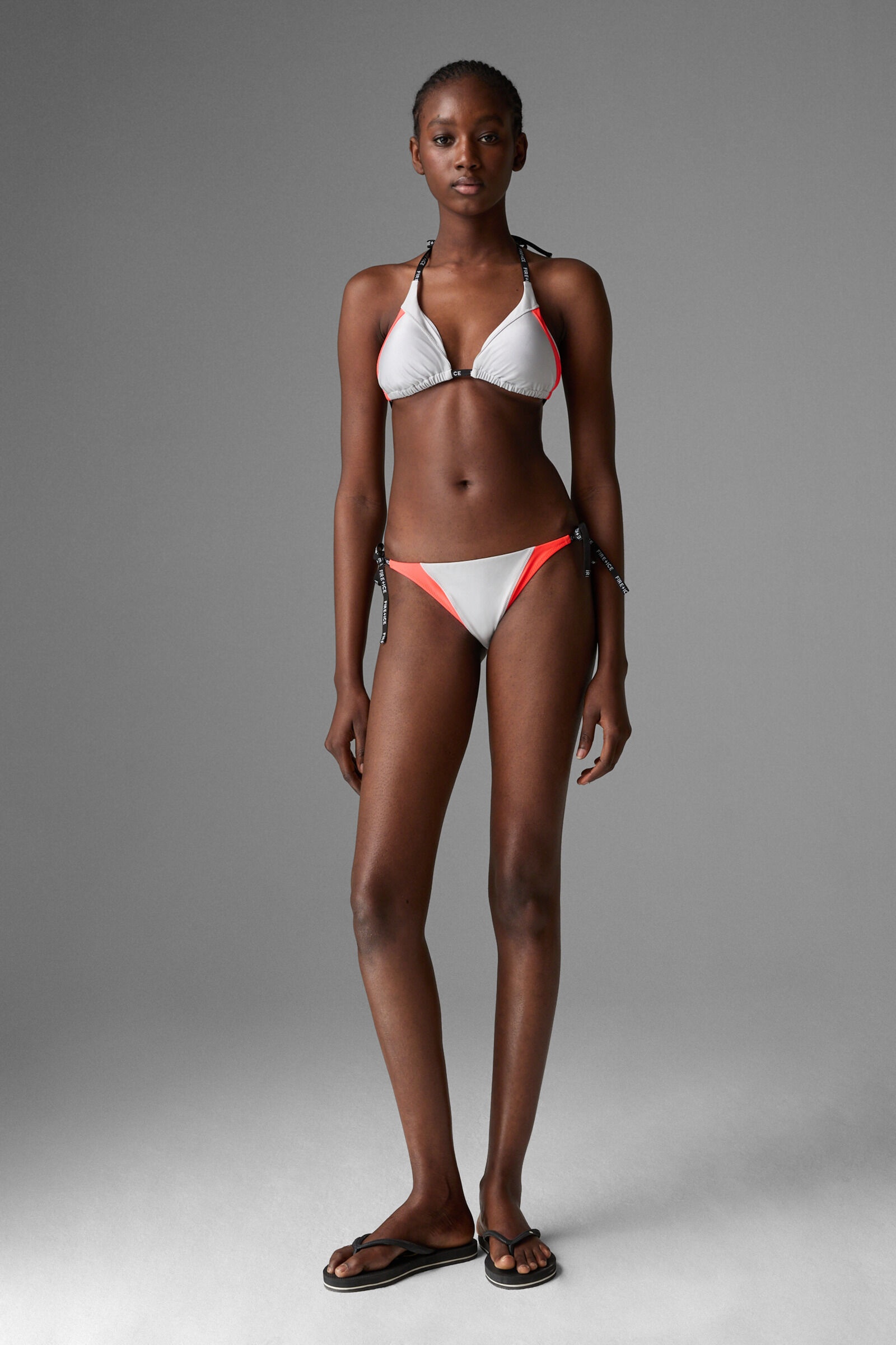 Baila Bikini in Silver/Coral - 4