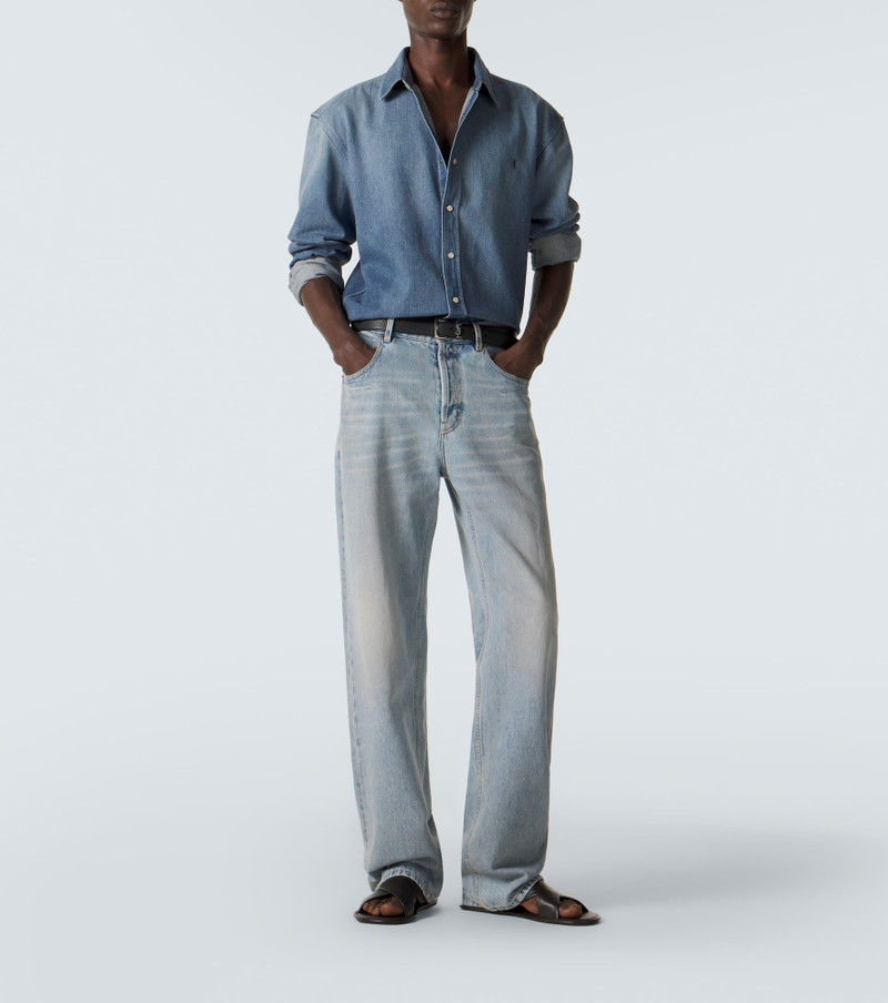 SAINT LAURENT Carlyle leather sandals outlook