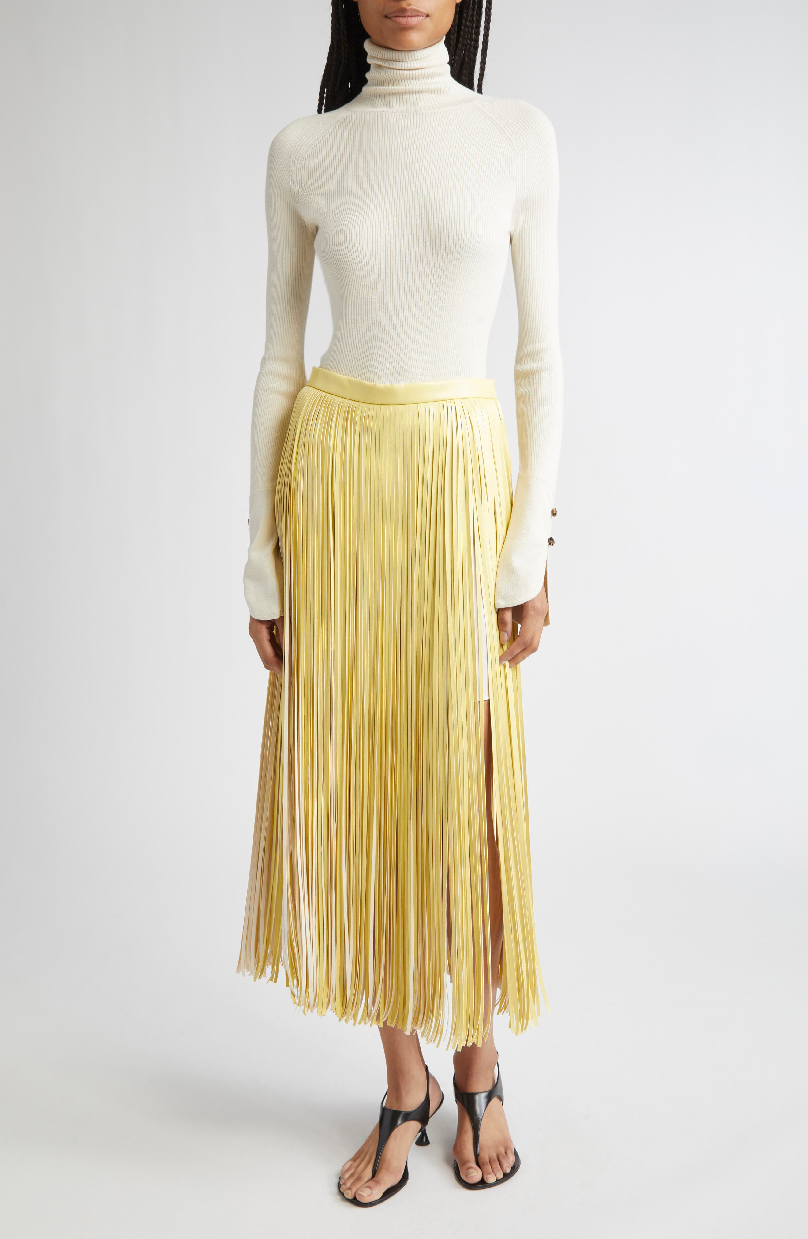 Proenza Schouler Belle Silk Turtleneck Sweater in Off White at Nordstrom - 2