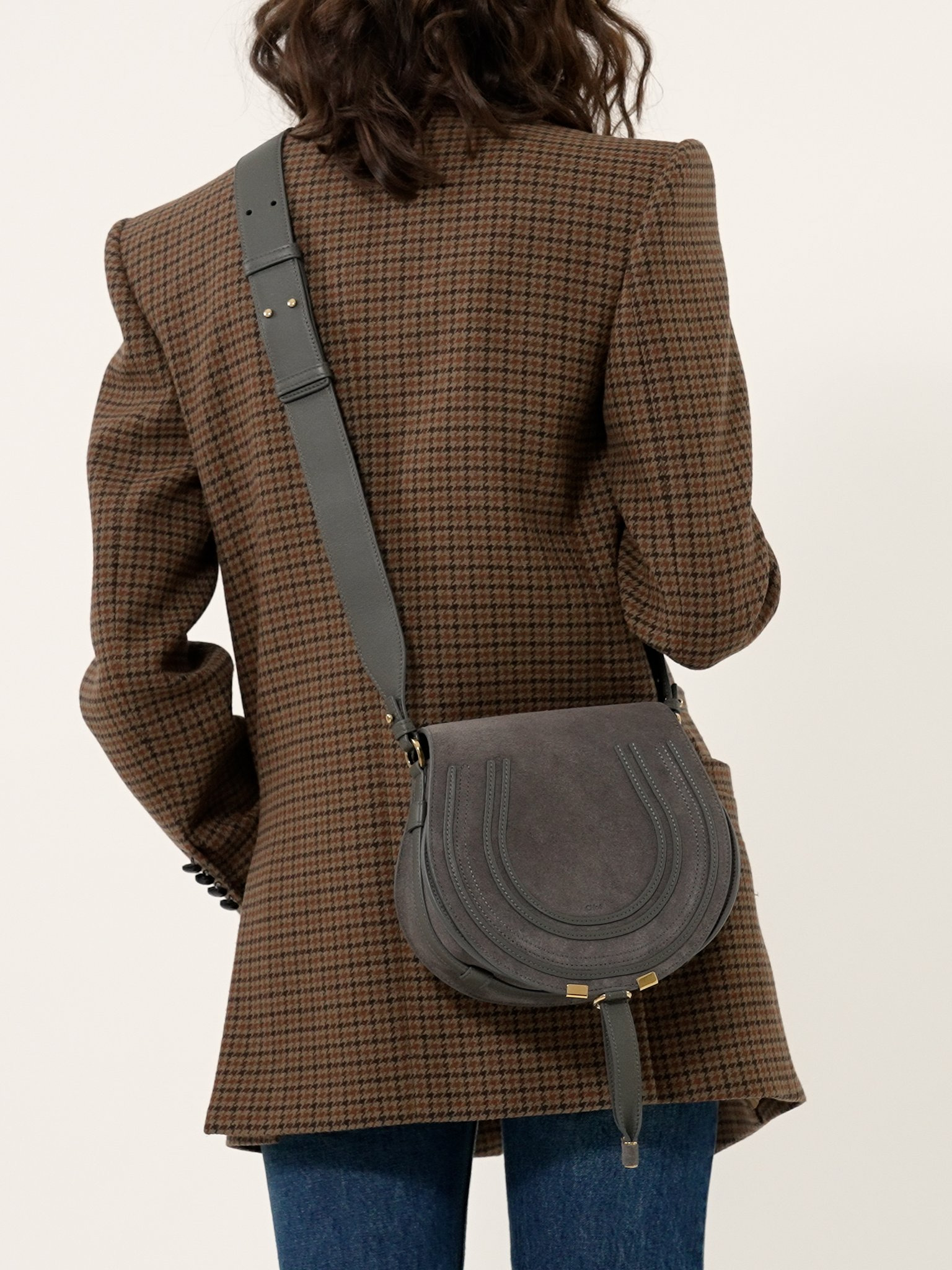 MARCIE SADDLE BAG IN SUEDE LEATHER - 4