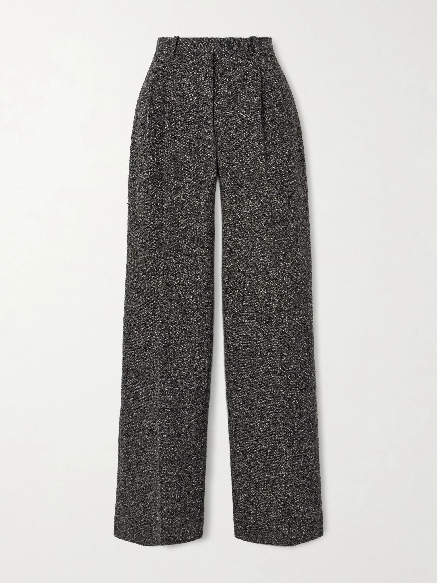 Virgil silk, wool and cotton-blend straight-leg pants Gray - 1