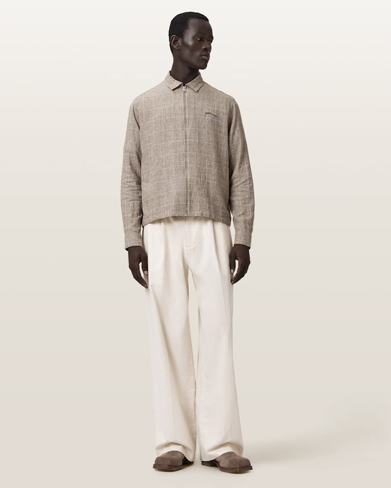 KEAL LINEN BLEND EMBROIDERED CHECK JACKET 5