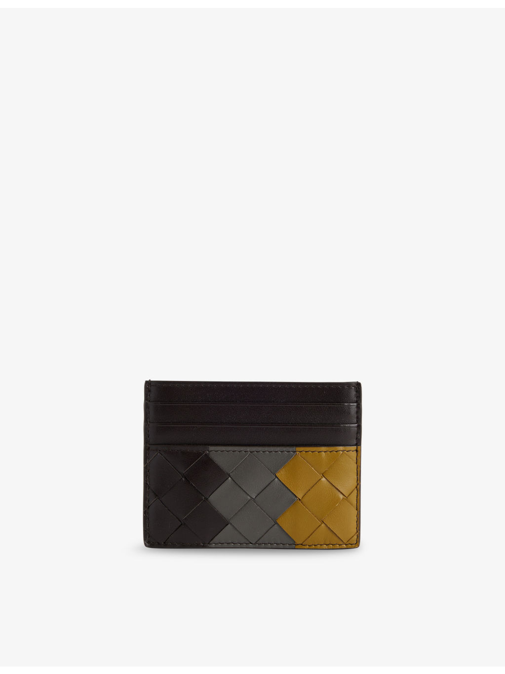 Intrecciato leather card holder - 3