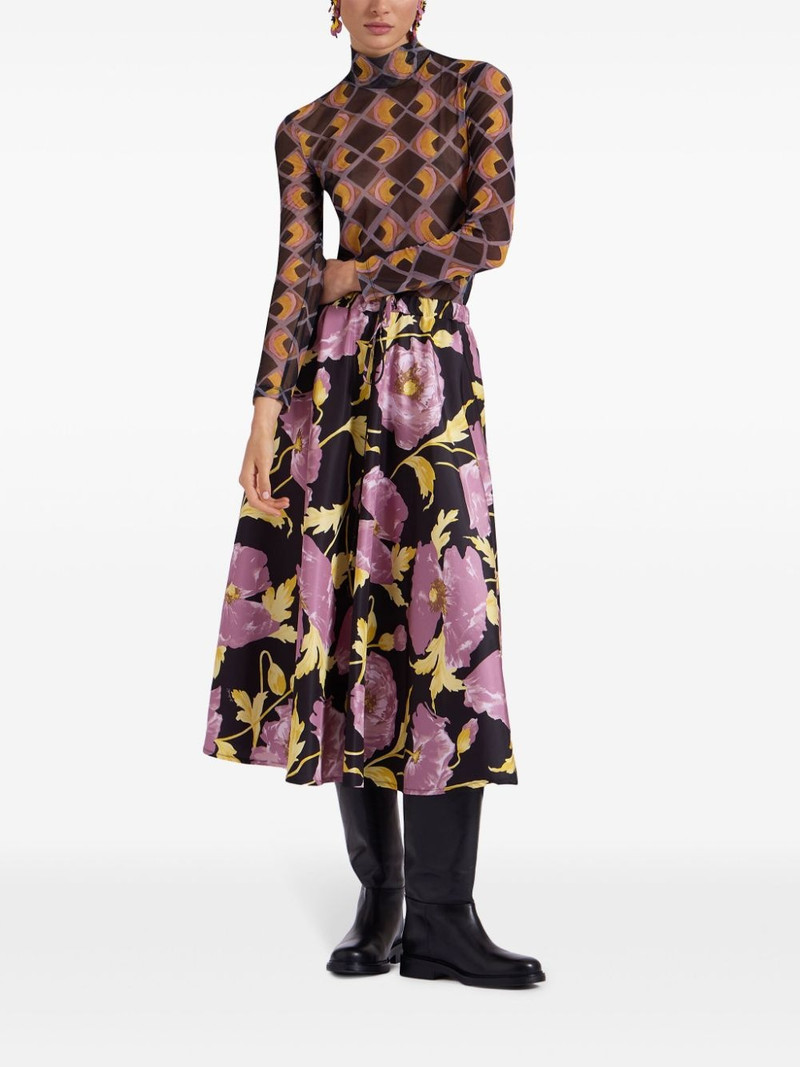 La DoubleJ printed midi skirt outlook