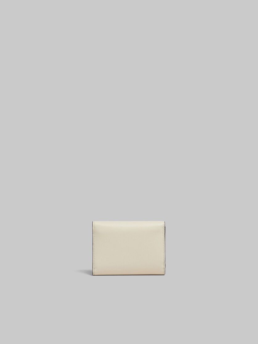 CREAM LEATHER TRUNKAROO TRIFOLD WALLET - 3