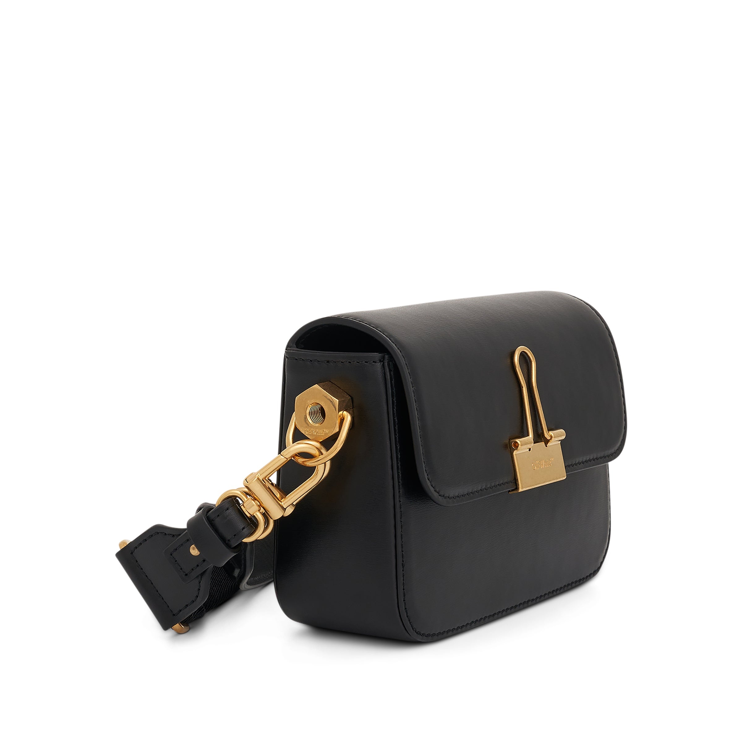 Plain Binder Small Shoulder Bag in Black - 2