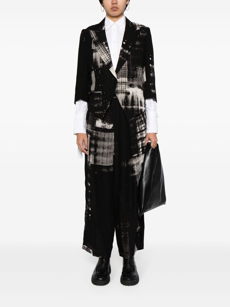Y's Copied check-print blazer outlook