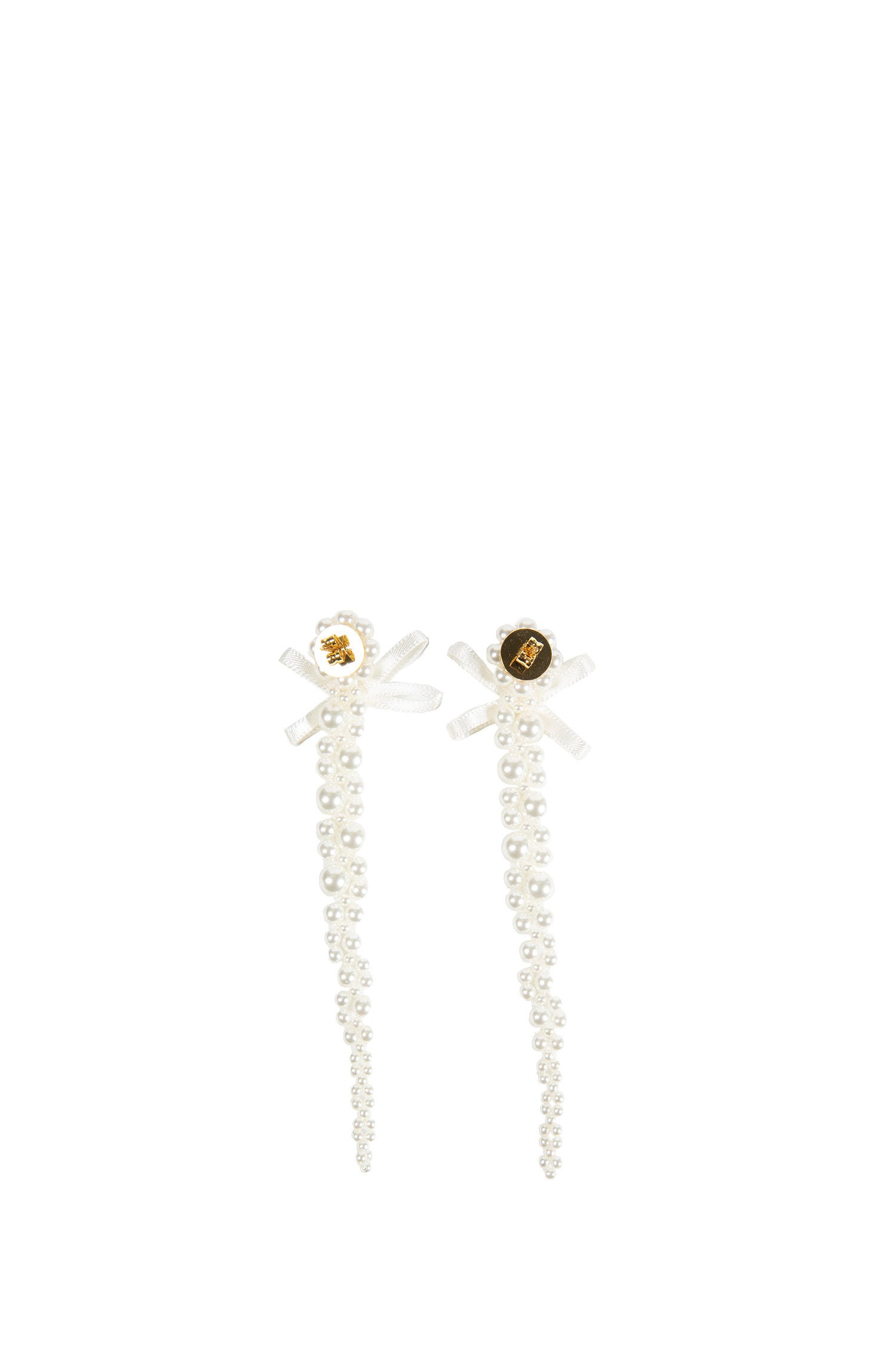 Petite Bow Detail Drip Earrings - 2