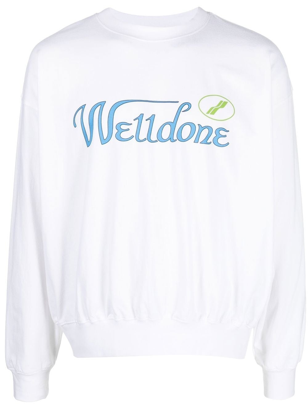 logo-print cotton sweatshirt - 1