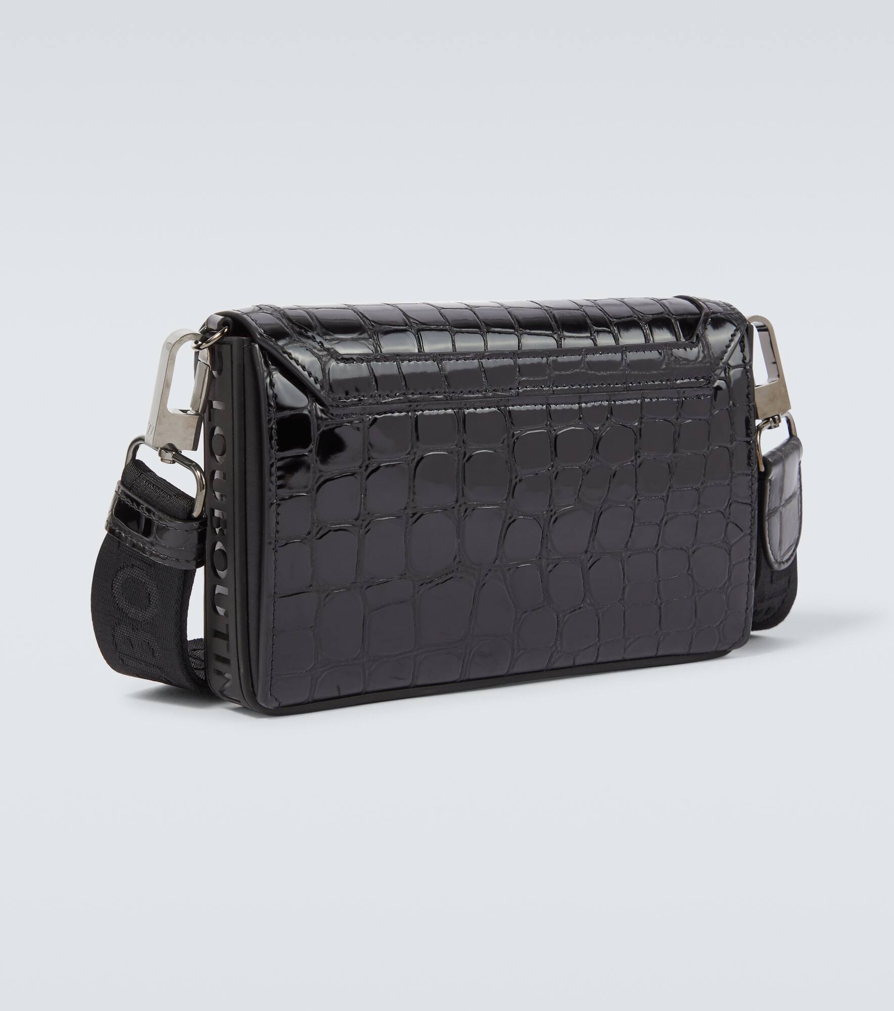 Explorafunk croc-effect patent leather shoulder bag - 5