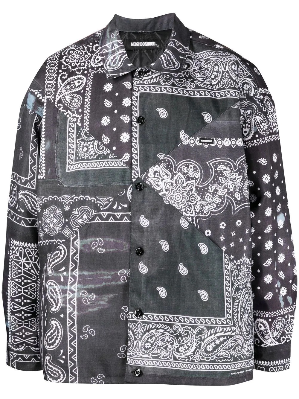 paisley-print shirt jacket - 1