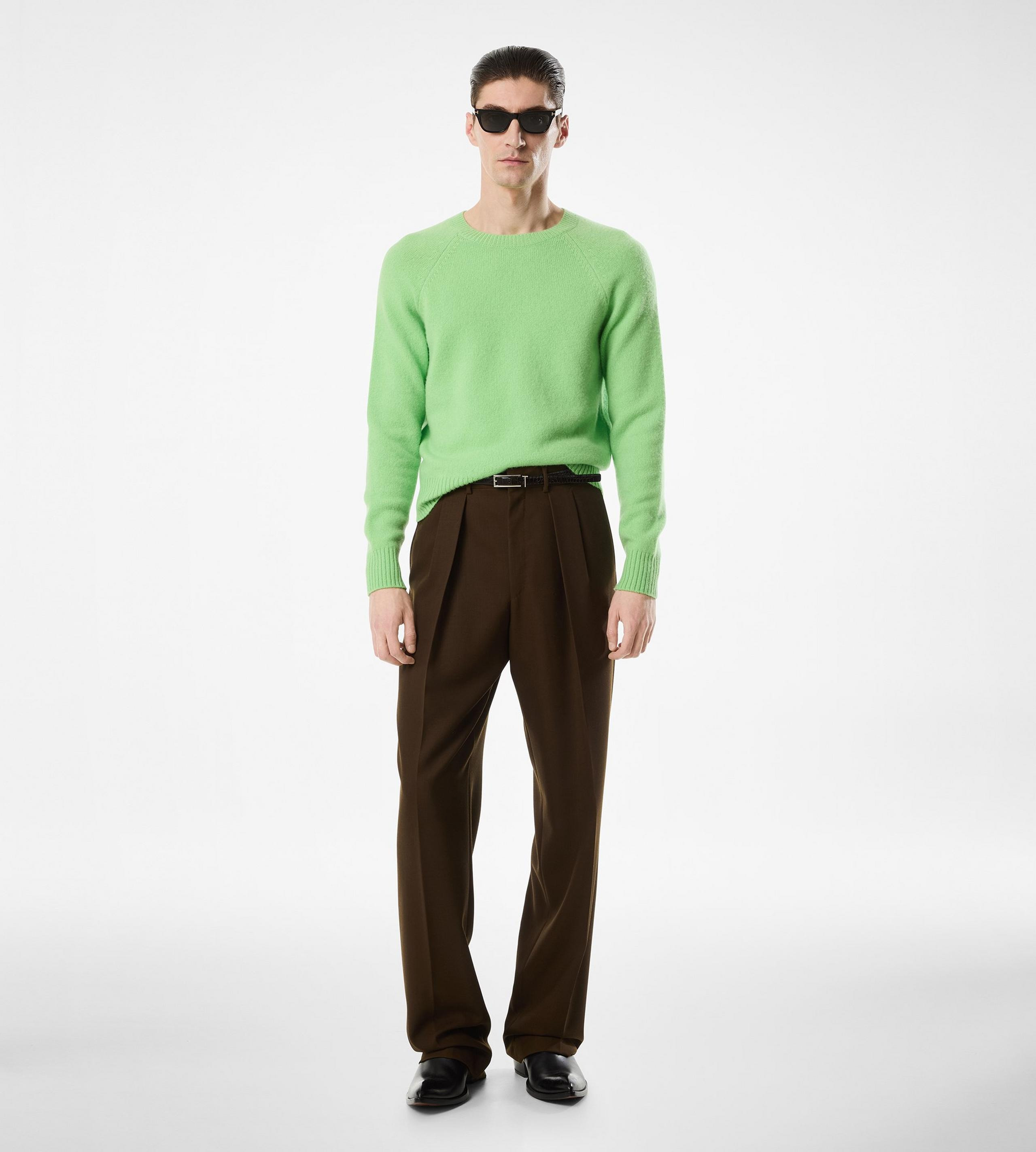 FELTED CASHMERE CREW NECK - 5