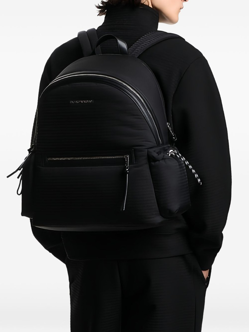 EMPORIO ARMANI zipped drawstring-detail backpack outlook