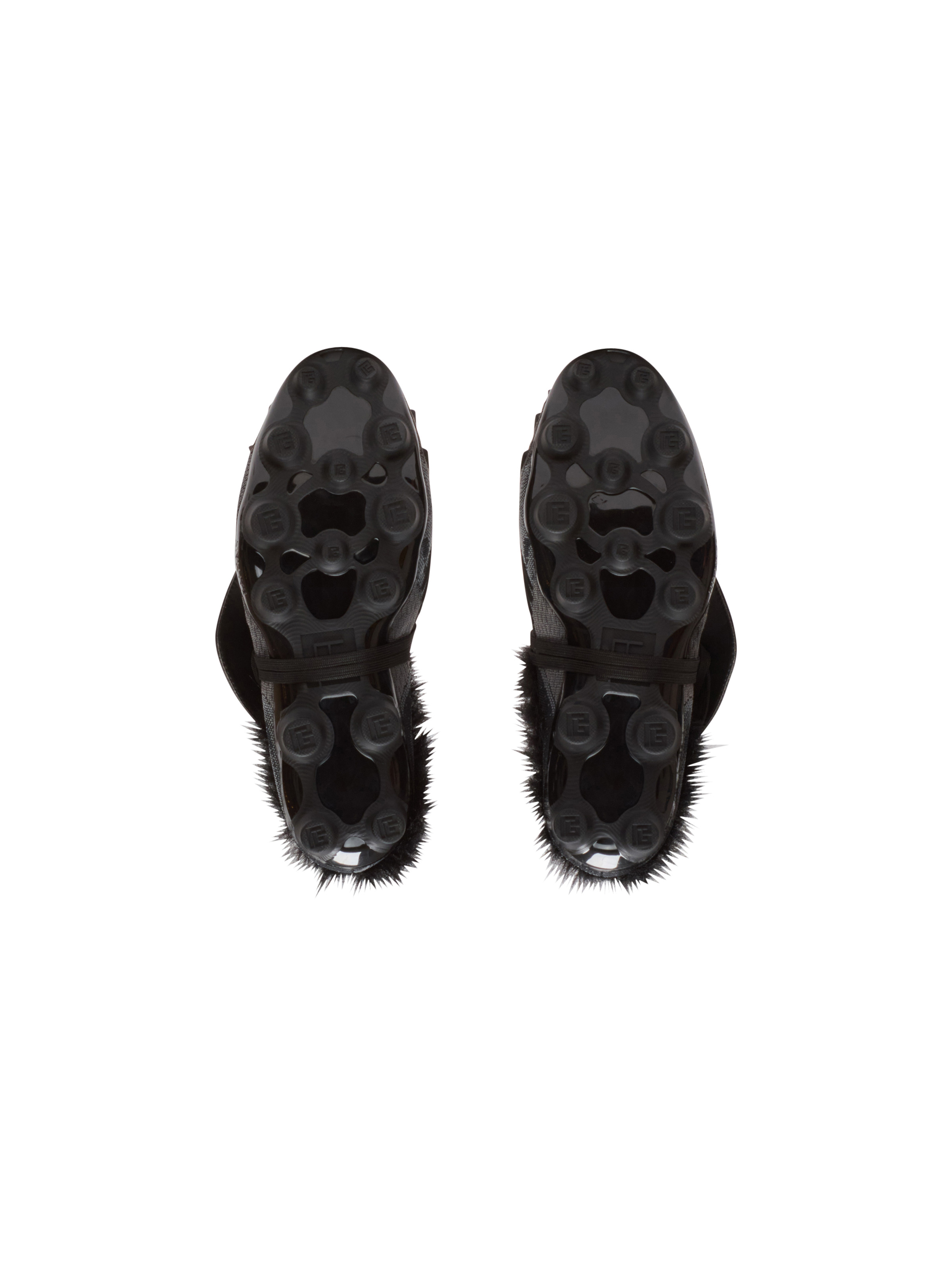 Half Time faux fur-lined mules with technical fabrics - 4