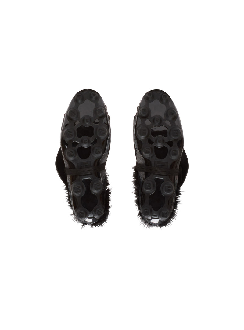 Half Time faux fur-lined mules with technical fabrics 4