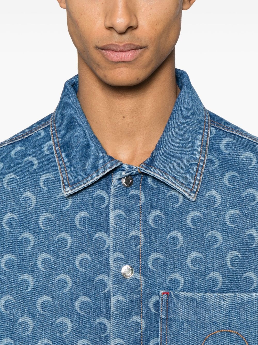 Moon Laser denim shirt - 5
