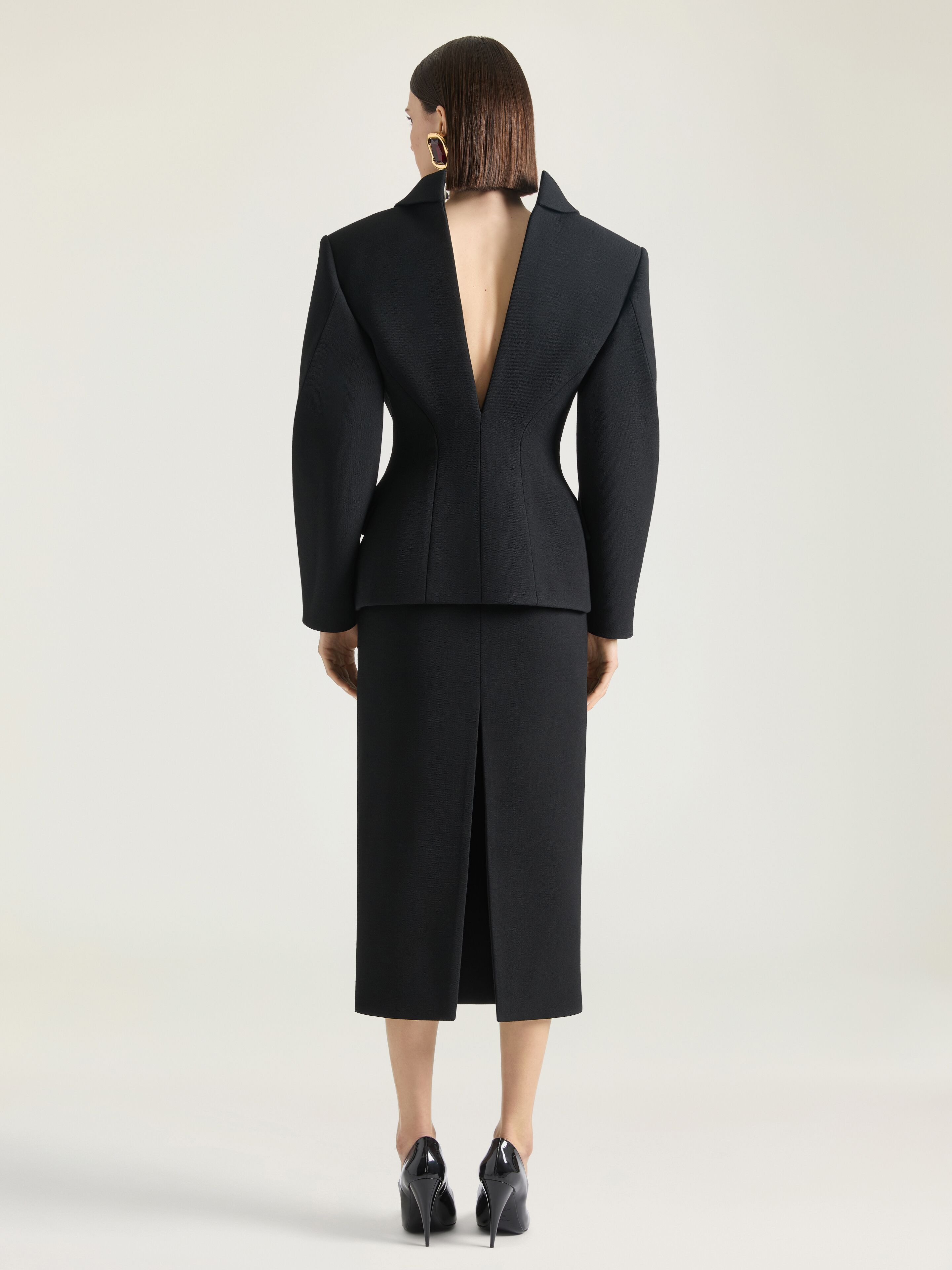 MIDI PENCIL SKIRT IN WOOL - 3