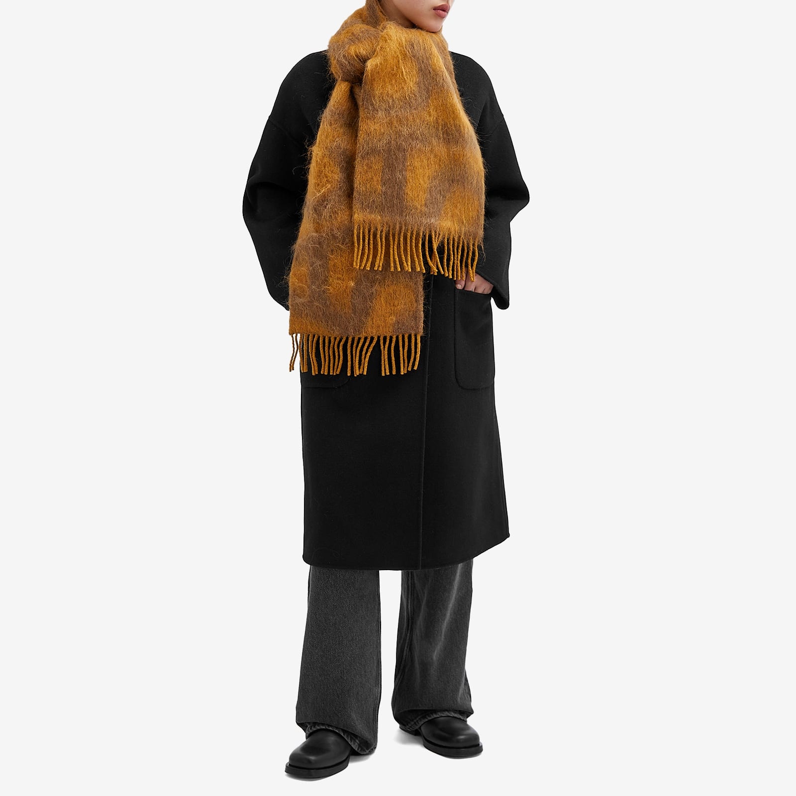 Acne Studios All Over Logo Scarf - 5