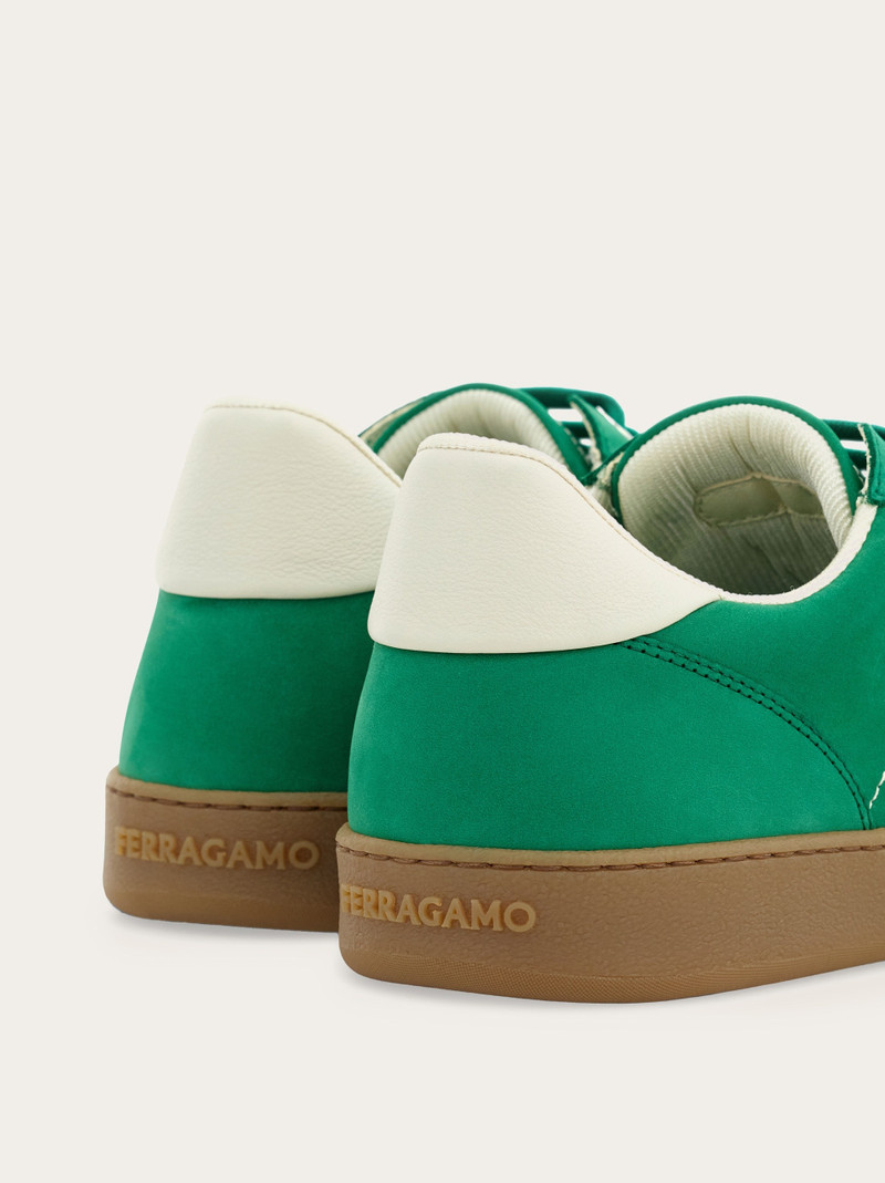 FERRAGAMO Low top sneaker with signature outlook