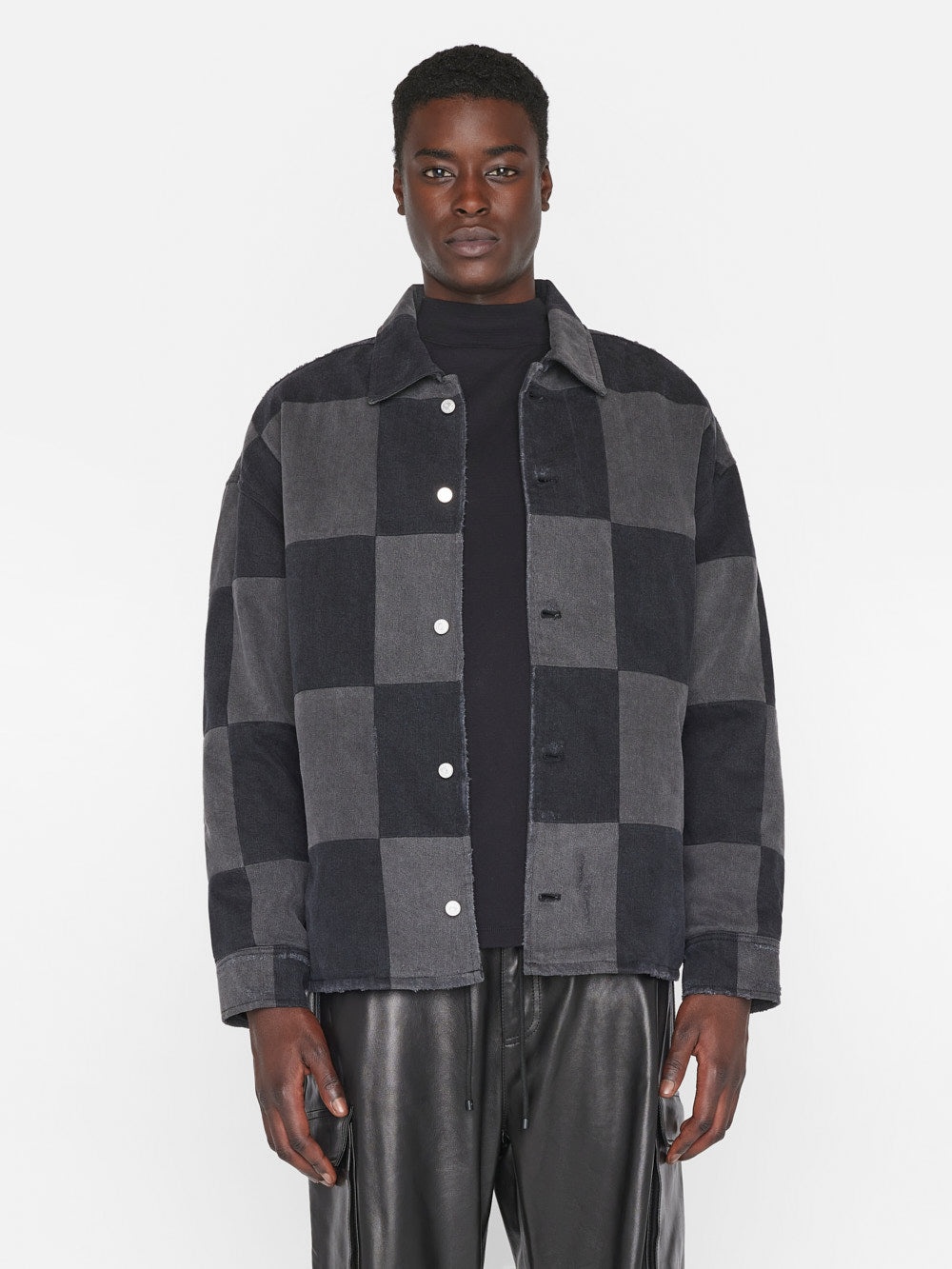 Monochrome Denim Jacket in Washed Noir - 3