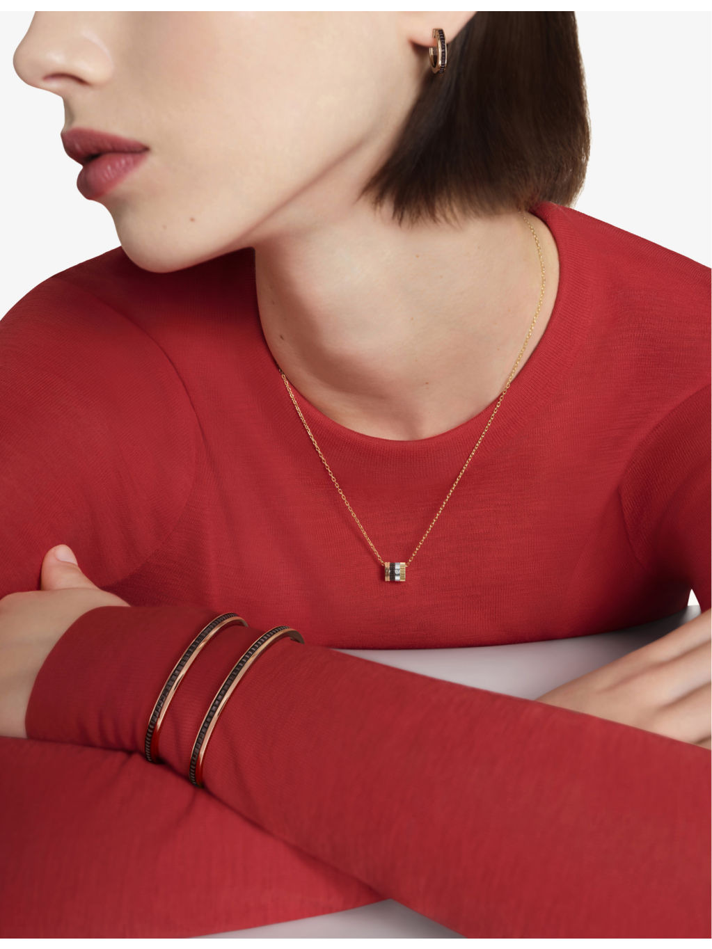 Quatre Classique 18ct yellow, white and rose-gold and diamond necklace - 2