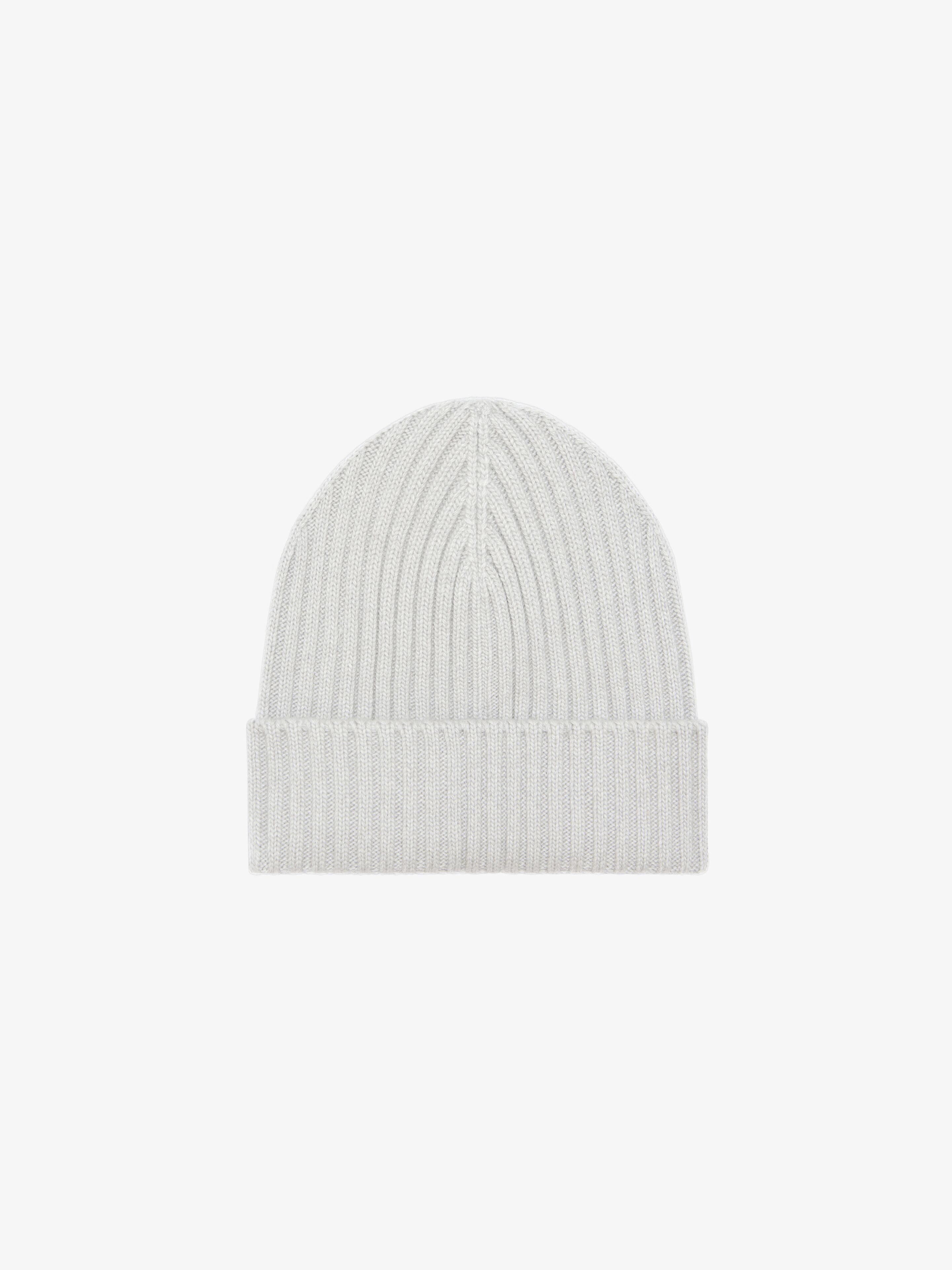 RIBBED BEANIE IN WOOL AND CASHMERE - 2