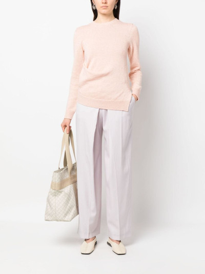 LOW CLASSIC pleat-detail cotton tailored trousers outlook
