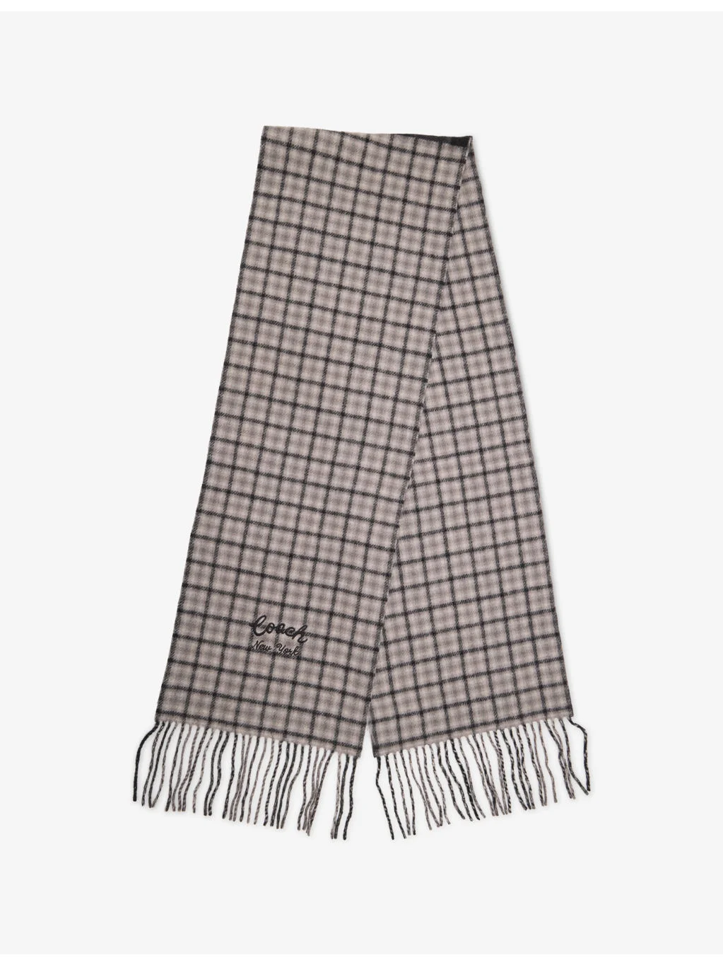 Patchwork Plaid Wool Scarf - 1