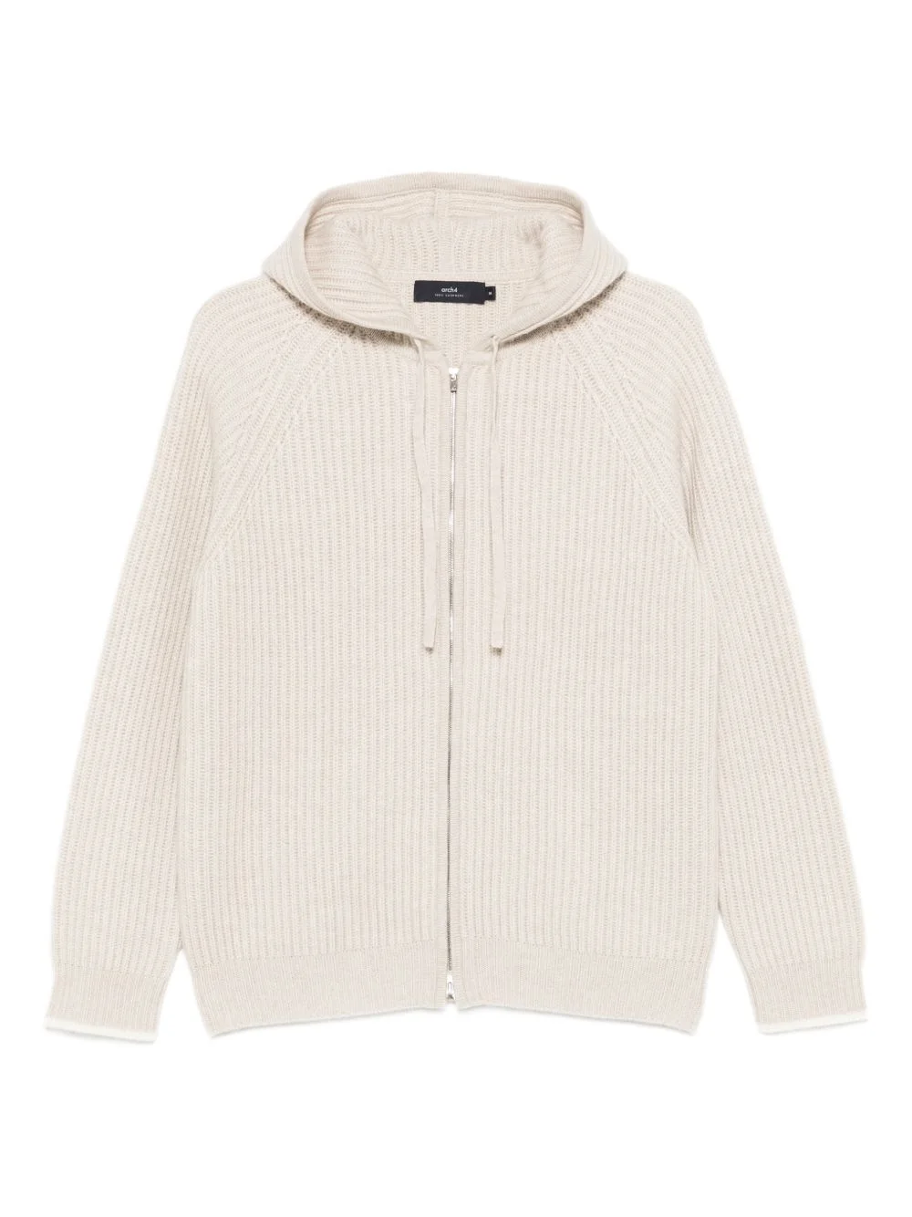 zip-up hooded cardigan - 1