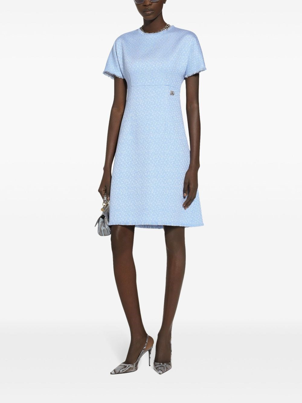 Rachel tweed dress with DG logo - 5