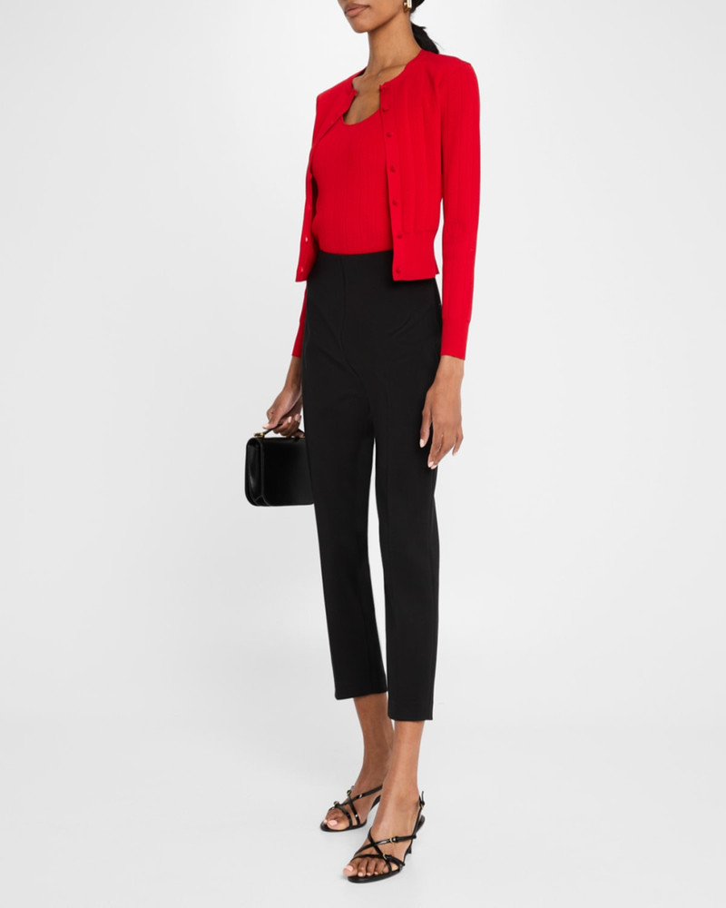 ADAM LIPPES Kit Slim Leg Compact Viscose Pants outlook