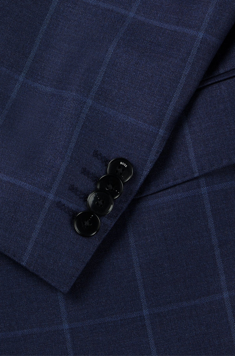 SLIM-FIT TWO-PIECE SUIT IN CHECKED VIRGIN WOOL 10