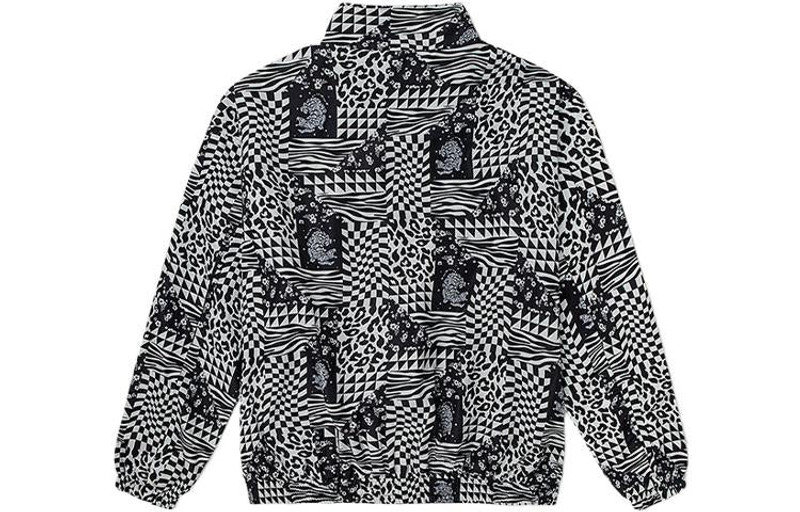 Vans Vans SS22 Grid Full Print Jacket Couple Style Black VN0A5H9T7TO outlook