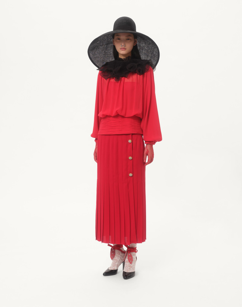 Valentino GEORGETTE MIDI SKIRT outlook