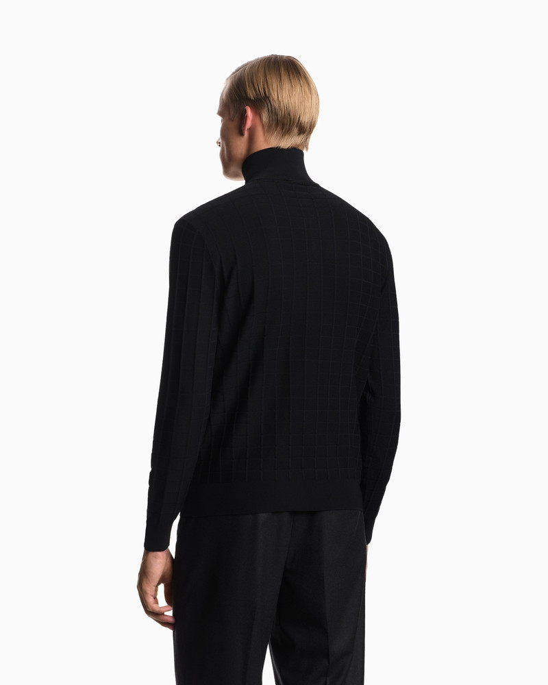 ASV MOCK-NECK JUMPER IN A CHECK KNIT 3
