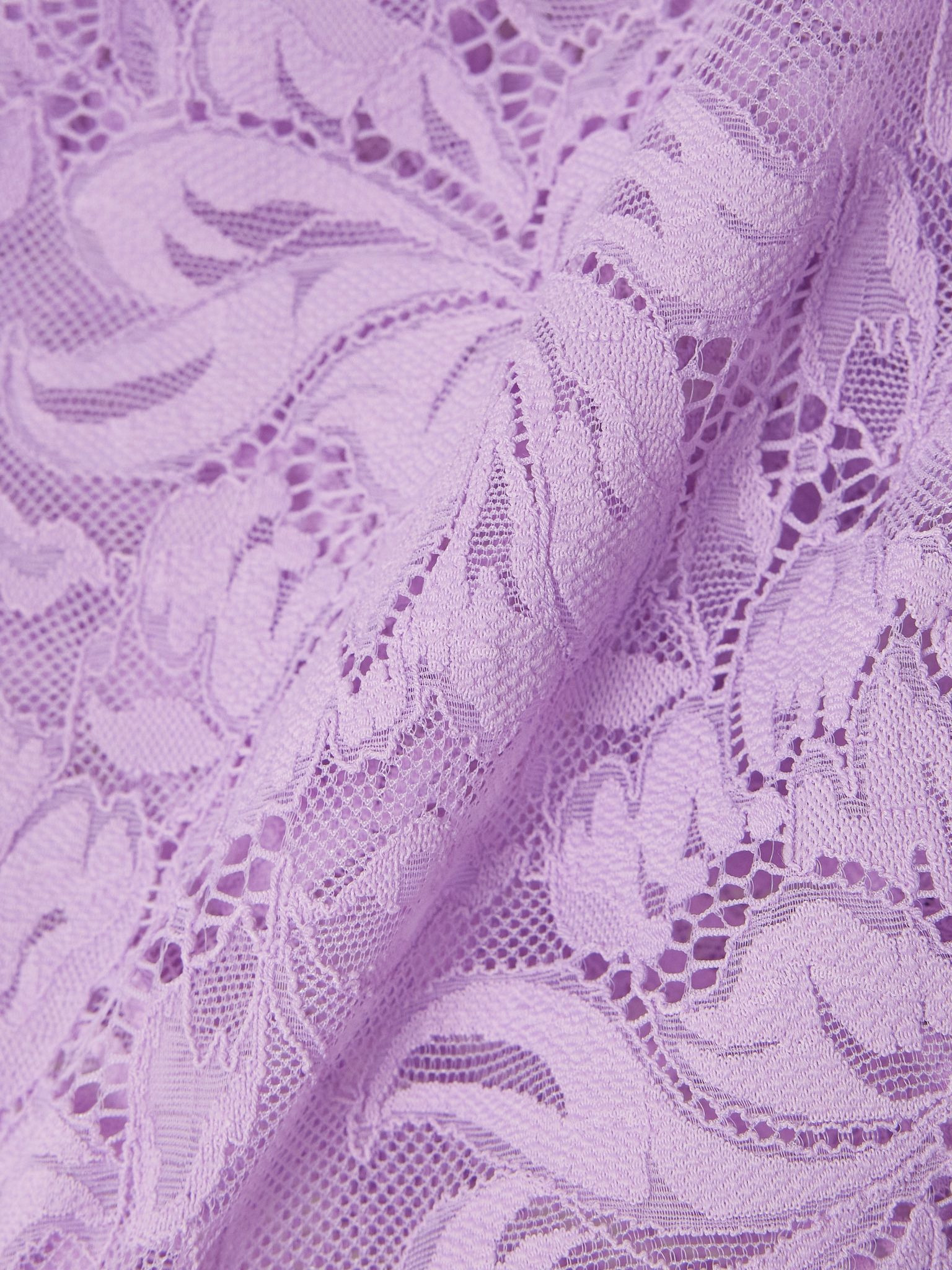 Cropped guipure lace top Lilac - 4