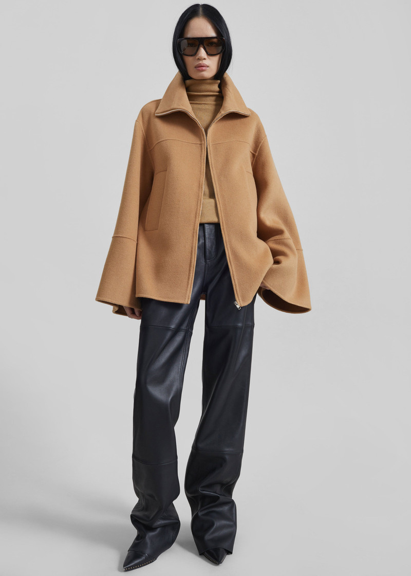 Imphal Belted Wool Jacket - Camel 3