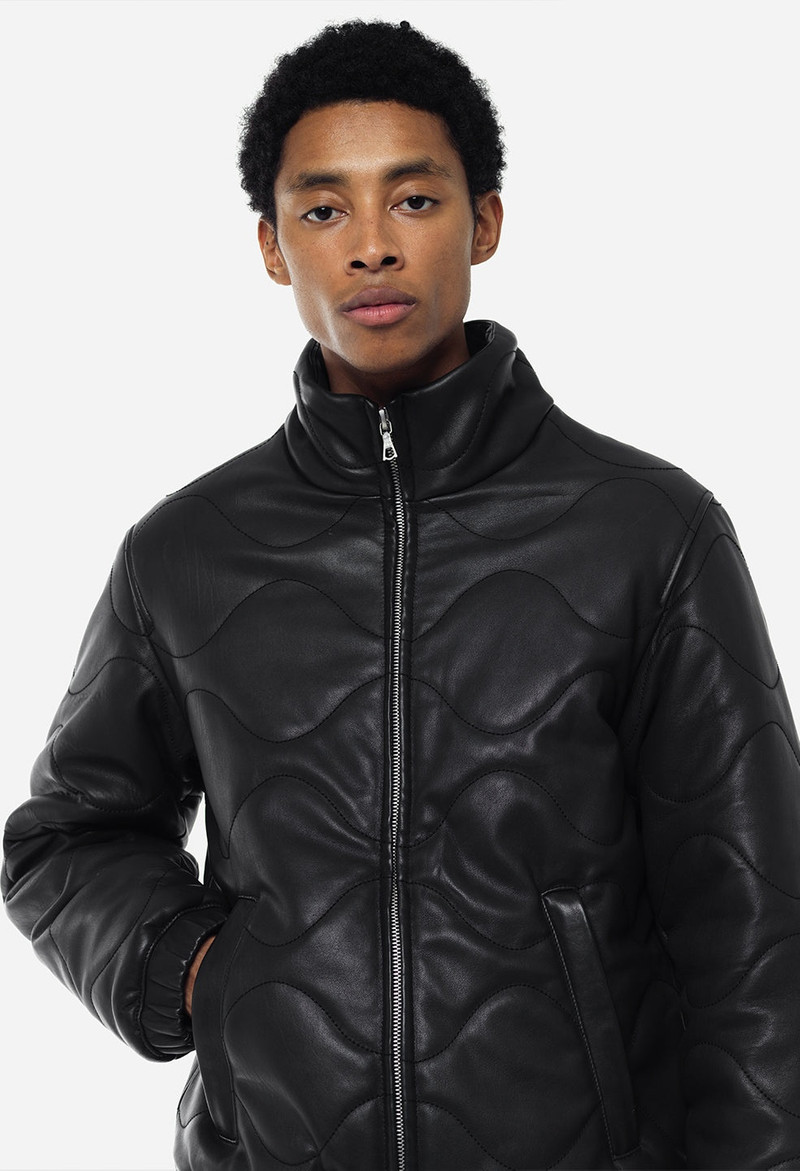 QUILTED LEATHER PUFFER JACKET 7